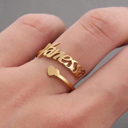 Heart Name Customize Ring