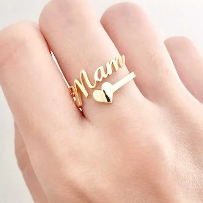 Heart Name Ring