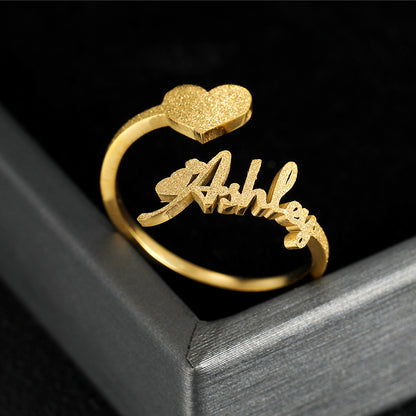 Personalized Name Ring – Gold-Plated