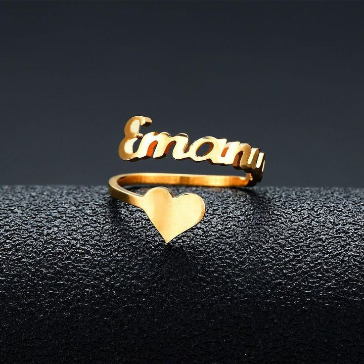 Heart Name Customize Ring