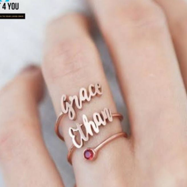 Personalized Couple Name Ring