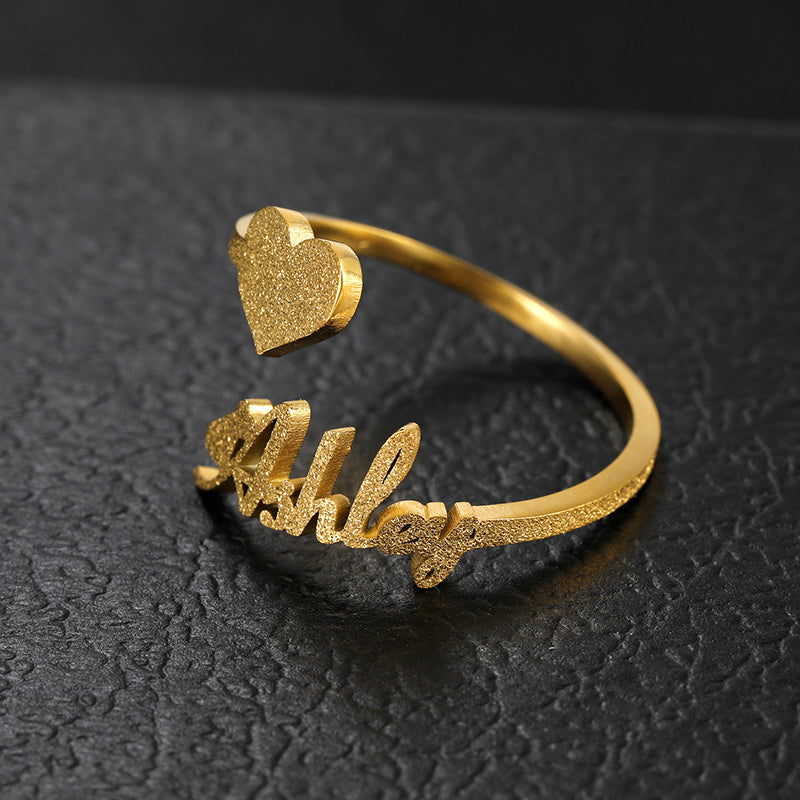 Personalized Name Ring – Gold-Plated