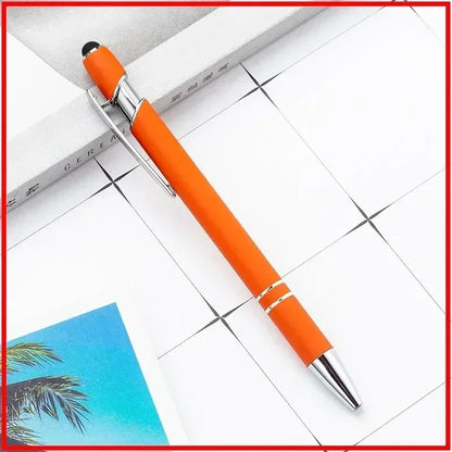 50pcs Metal Ballpoint Pen Touch Screen Pen Custom Logo  Office School Advertising Pen Text Engraving Custom Pen Engraving Laser