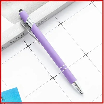 50pcs Metal Ballpoint Pen Touch Screen Pen Custom Logo  Office School Advertising Pen Text Engraving Custom Pen Engraving Laser