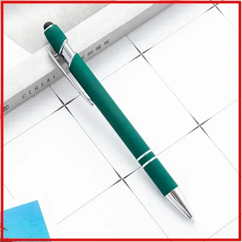 50pcs Metal Ballpoint Pen Touch Screen Pen Custom Logo  Office School Advertising Pen Text Engraving Custom Pen Engraving Laser