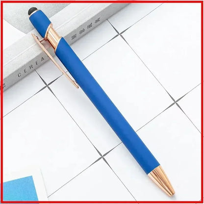 50pcs Metal Ballpoint Pen Touch Screen Pen Custom Logo  Office School Advertising Pen Text Engraving Custom Pen Engraving Laser