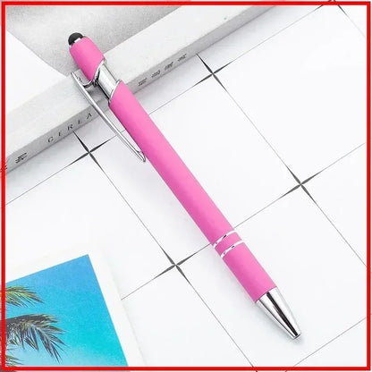 50pcs Metal Ballpoint Pen Touch Screen Pen Custom Logo  Office School Advertising Pen Text Engraving Custom Pen Engraving Laser