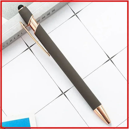 50pcs Metal Ballpoint Pen Touch Screen Pen Custom Logo  Office School Advertising Pen Text Engraving Custom Pen Engraving Laser