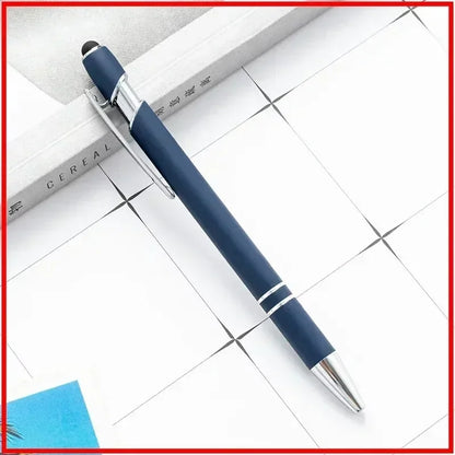 50pcs Metal Ballpoint Pen Touch Screen Pen Custom Logo  Office School Advertising Pen Text Engraving Custom Pen Engraving Laser